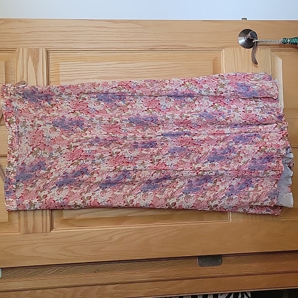 TWYLA * BLUE FLORAL MIDI SKIRT